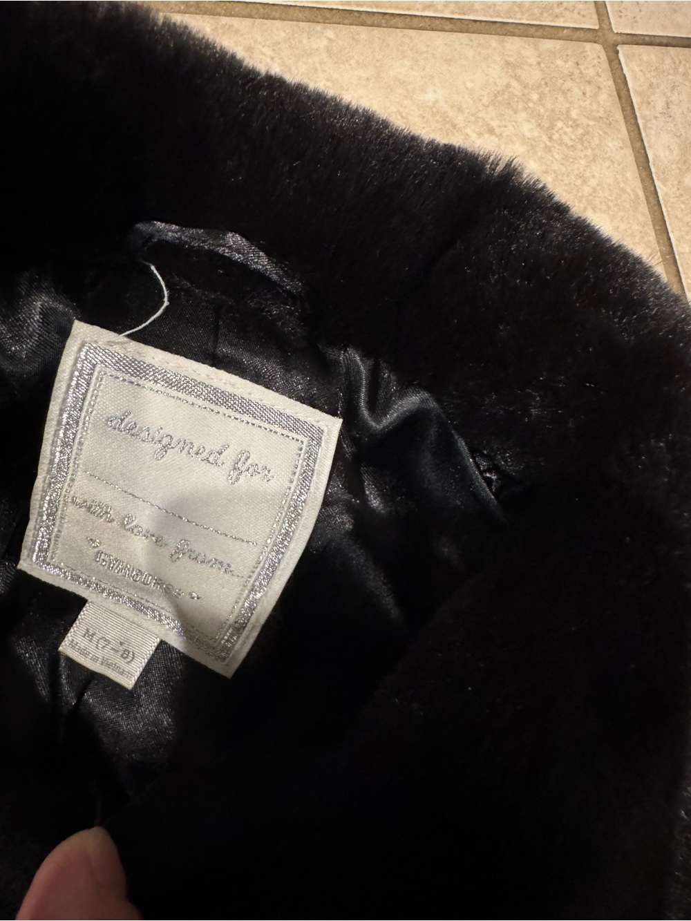 Gymboree Black Faux Fur Teddy Jacket